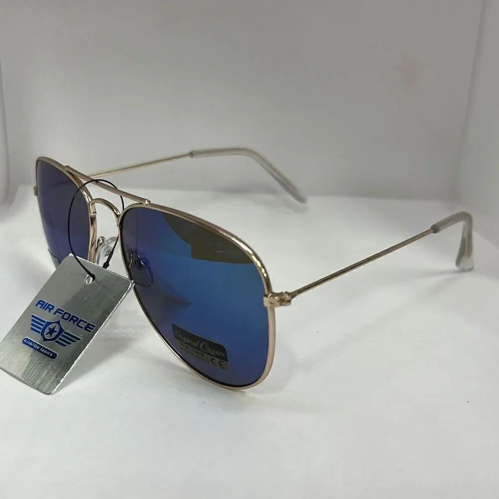 Air Force Aviator Unisex Mirrored Lens Sunglasses